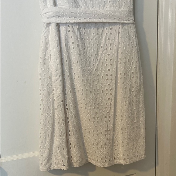 Anne Klein White Eyelet Midi Dress - Picture 2 of 4